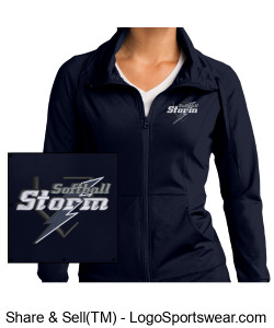 Sport-Tek Ladies Sport-Tek Stretch Full Zip Warm-Up Design Zoom